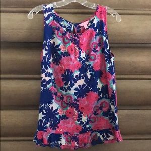 Lilly Pulitzer sleeveless ruffle tunic